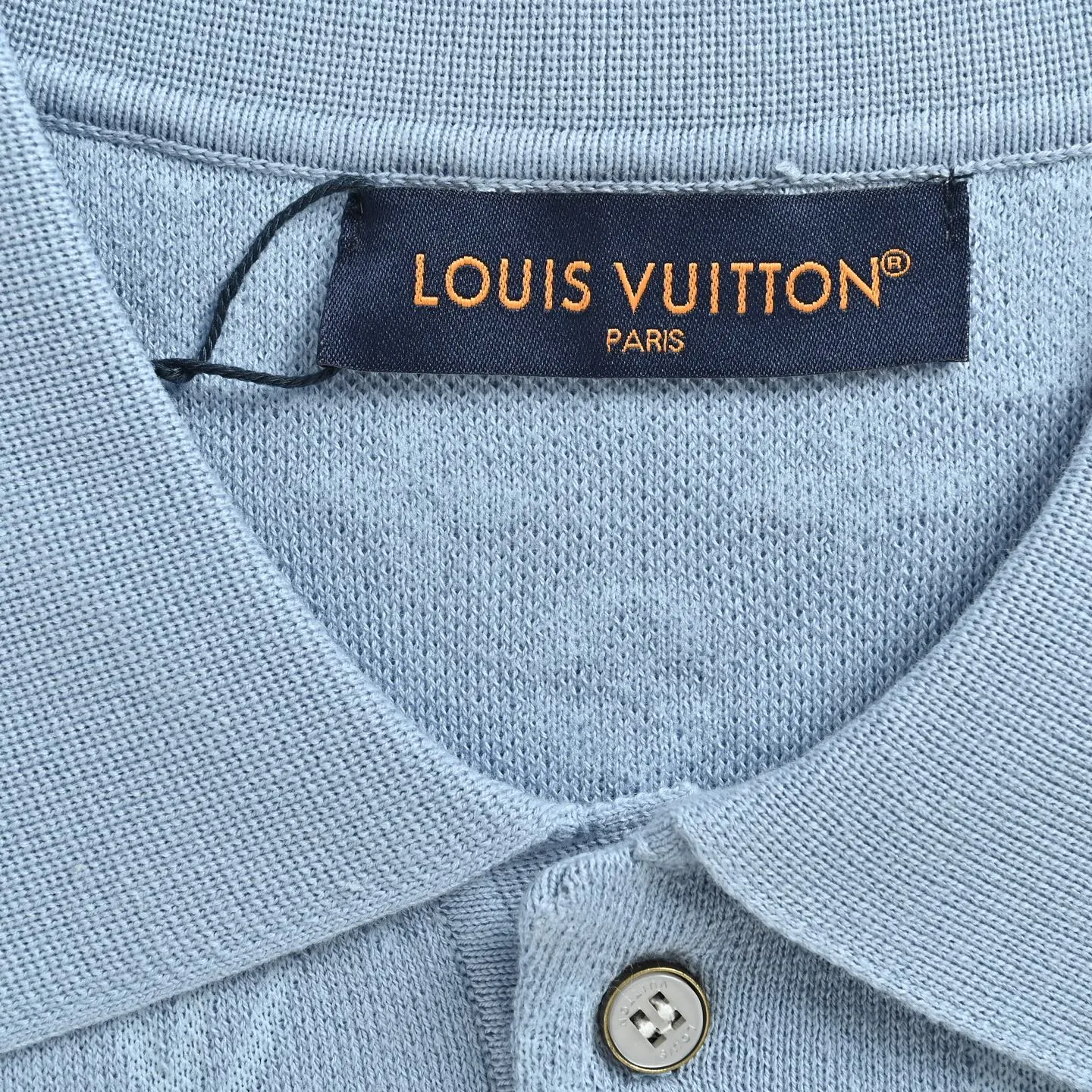 Louis Vuitton/Louis Vuitton 26ss dark pattern old flower jacquard knitted Polo short sleeves